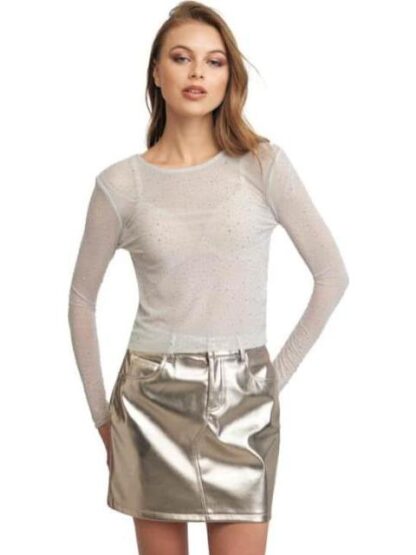 BLUSA CON PEDRERIA PLATA HOLLY LAND - Image 2