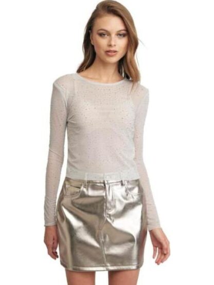 BLUSA CON PEDRERIA PLATA HOLLY LAND - Image 3