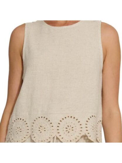 BLUSA DE LINO BEIGE HOLLY LAND - Image 6