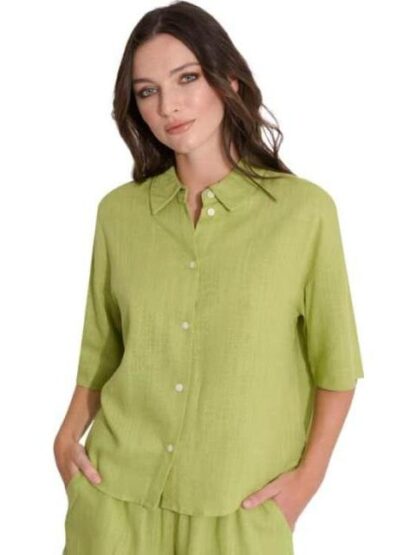 BLUSA DE LINO VERDE HOLLY LAND - Image 2