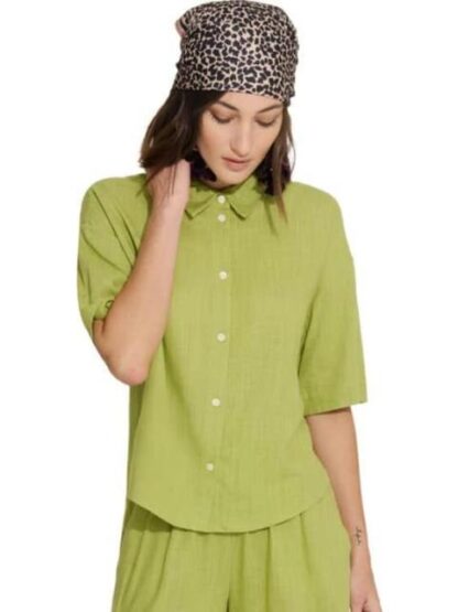 BLUSA DE LINO VERDE OLIVO HOLLY LAND - Image 2