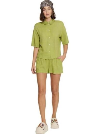 BLUSA DE LINO VERDE OLIVO HOLLY LAND - Image 3