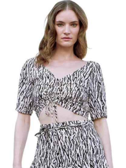BLUSA ESTAMPADA BEIGE/HUESO HOLLY LAND - Image 3