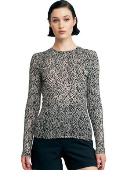 BLUSA ESTAMPADO DE CEBRA BICOLOR HOLLY LAND