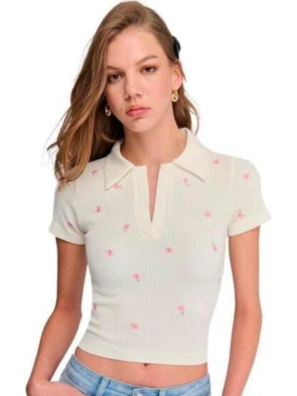 PLAYERA FLORES BLANCO HOLLY LAND - Image 5