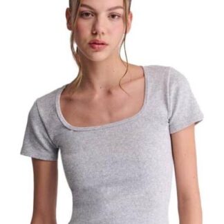 BLUSA MANGA CORTA GRIS HOLLY LAND