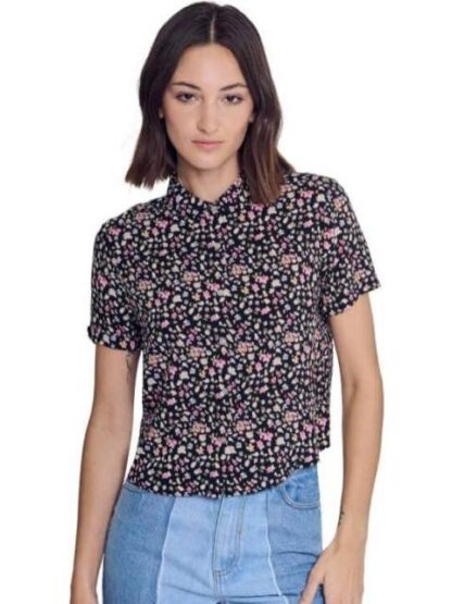 BLUSA MANGA CORTA NEGRO HOLLY LAND - Image 2