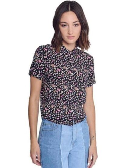 BLUSA MANGA CORTA NEGRO HOLLY LAND - Image 3