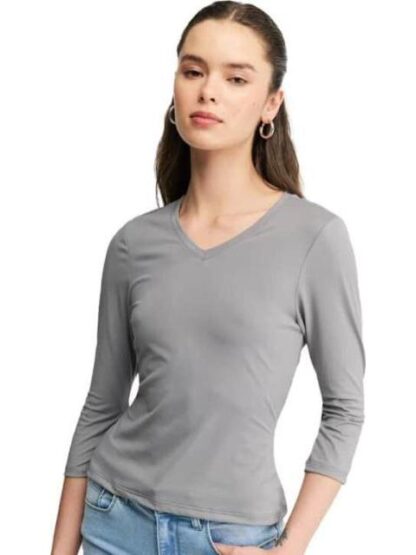 BLUSA MANGA LARGA GRIS HOLLY LAND - Image 2