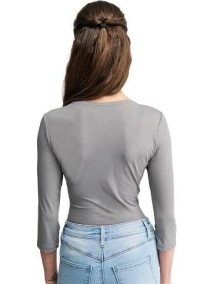 BLUSA MANGA LARGA GRIS HOLLY LAND - Image 4