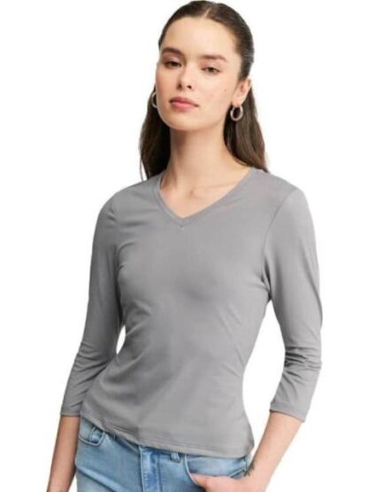 BLUSA MANGA LARGA GRIS HOLLY LAND - Image 5