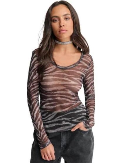 BLUSA MESH BLANCO/NEGRO HOLLY LAND