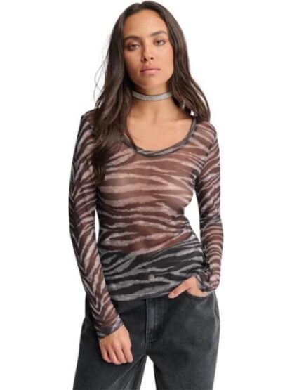 BLUSA MESH GRIS HOLLY LAND