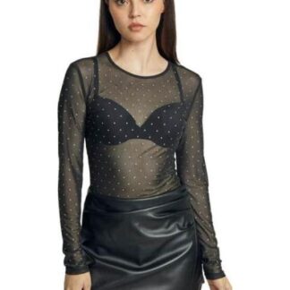 BLUSA MESH MANGA LARGA NEGRO HOLLY LAND
