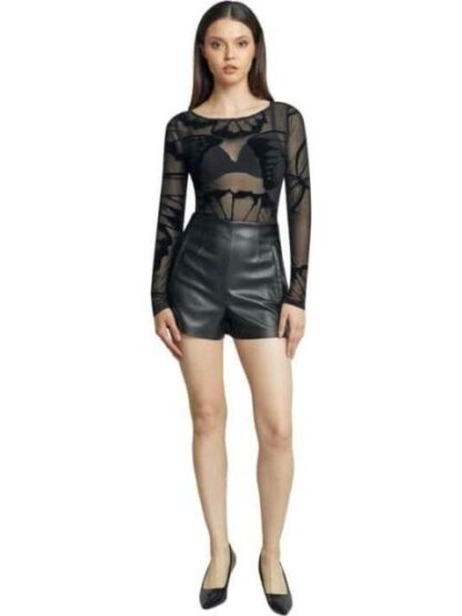 BLUSA MESH MANGA LARGA NEGRO HOLLY LAND