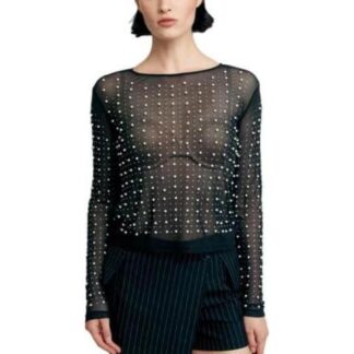 BLUSA MESH PERLAS NEGRO HOLLY LAND