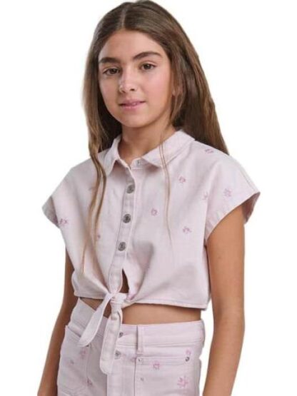 BLUSA MEZCLILLA ROSA HOLLY LAND KIDS - Image 4