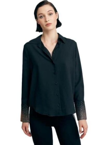 BLUSA PEDRERIA EN MANGAS NEGRO HOLLY LAND