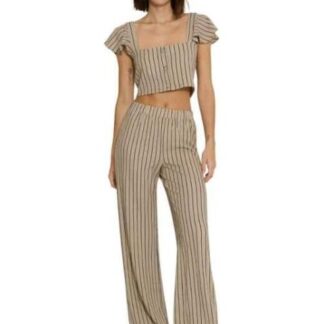 BLUSA RAYADA BEIGE HOLLY LAND