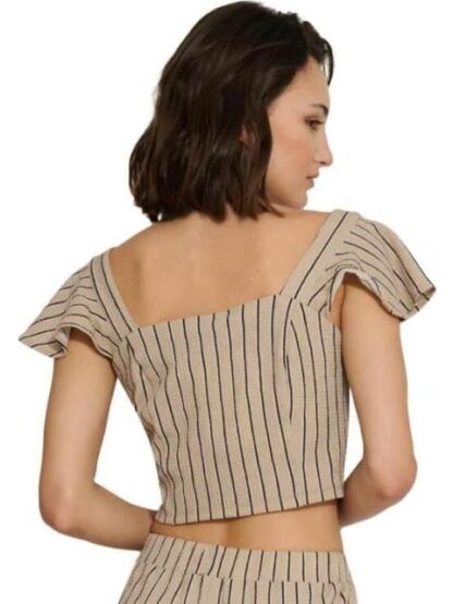 BLUSA RAYADA BEIGE HOLLY LAND - Image 5