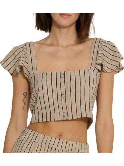 BLUSA RAYADA BEIGE HOLLY LAND - Image 6