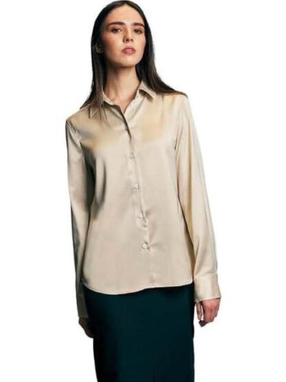 BLUSA SATINADA BEIGE HOLLY LAND