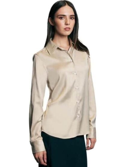 BLUSA SATINADA BEIGE HOLLY LAND - Image 3