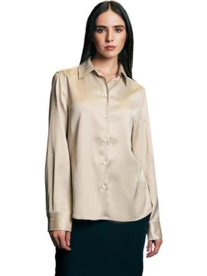 BLUSA SATINADA BEIGE HOLLY LAND - Image 4