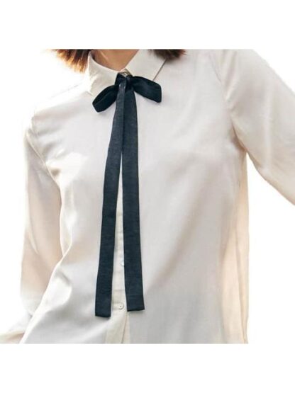 BLUSA SATINADA CORBATIN MARFIL HOLLY LAND - Image 5