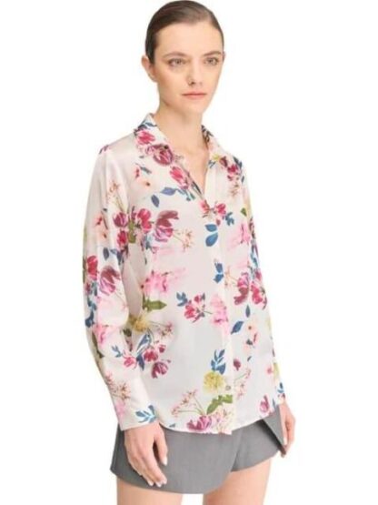 BLUSA SATINADA FLORES MARFIL HOLLY LAND - Image 2