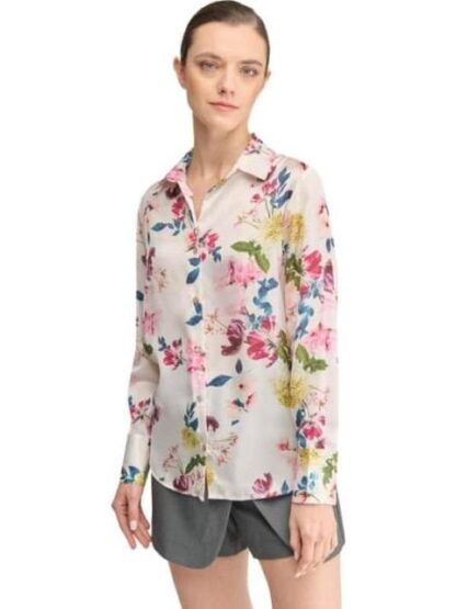 BLUSA SATINADA FLORES MARFIL HOLLY LAND - Image 3