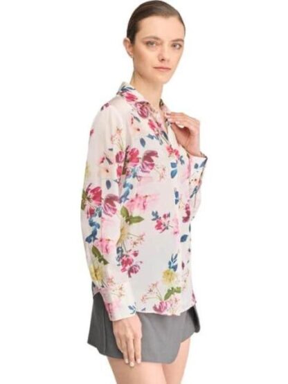 BLUSA SATINADA FLORES MARFIL HOLLY LAND - Image 4