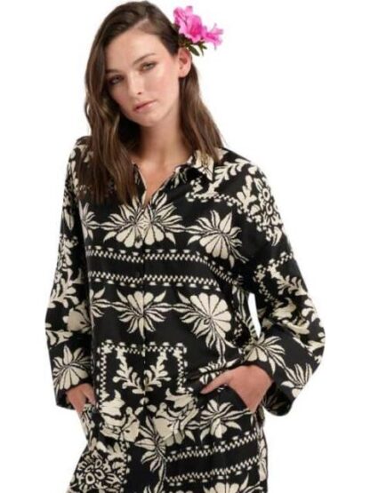 BLUSA SATINADA NEGRO HOLLY LAND - Image 4