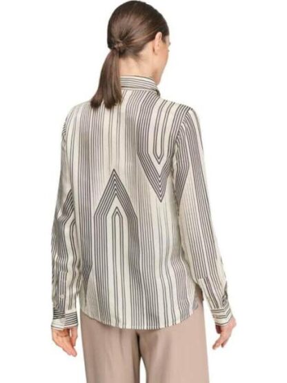 BLUSA SATINADA RAYAS BEIGE HOLLY LAND - Image 6