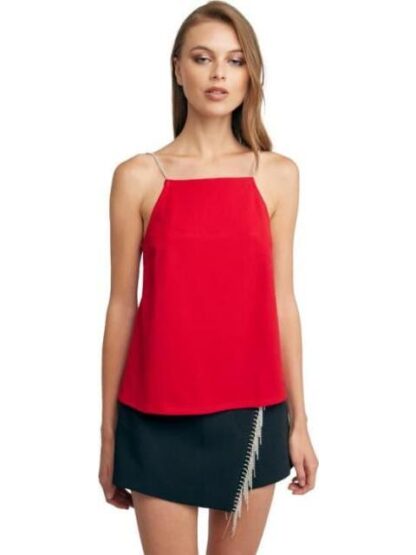 BLUSA TIRANTES CON BRILLOS ROJO HOLLY LAND