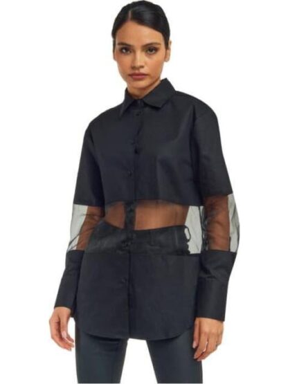 CAMISA CON TRANSPARENCIA NEGRO HOLLY LAND - Image 2