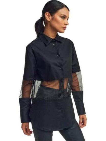 CAMISA CON TRANSPARENCIA NEGRO HOLLY LAND - Image 3