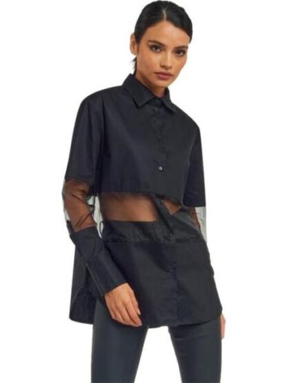 CAMISA CON TRANSPARENCIA NEGRO HOLLY LAND - Image 4
