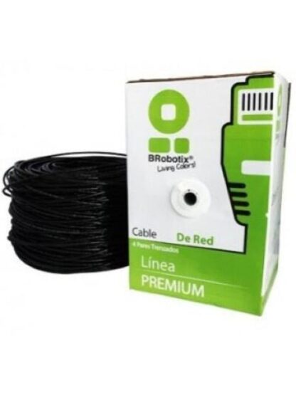 BROBOTIX BOBINA DE CABLE CAT5E UTP 305 METROS NEGRO