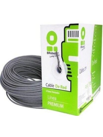 BOBINA DE CABLE BROBOTIX GRIS 062410 100M CAT6