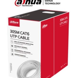 BOBINA DE CABLE UTP 100 COBRE - CATEGORIA 6 - COLOR BLANCO - INTERIOR - 305 METROS - REDES - VIDEO NB