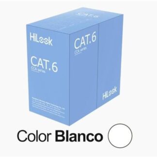 BOBINA DE CABLE UTP 305 MTS - CAT 6 (24 AWG) - COLOR BLANCO - PVC (CM) - USO EN INTERIOR - CCA (COBRE CON ALUMINIO)
