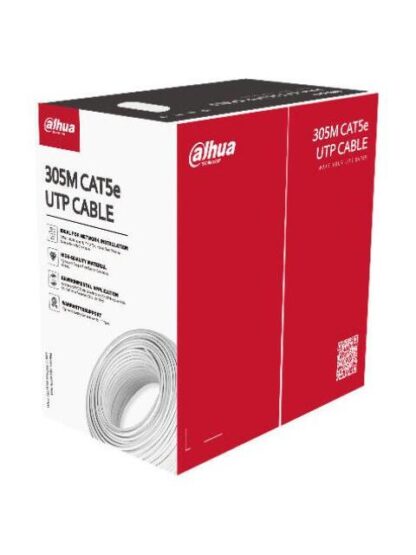 BOBINA DE CABLE UTP BLANCO 100 COBRE- CATEGORIA 5E- 305 METROS- CPR ECA- VIDEO Y REDES- COMPATIBLE CON ALIMENTACION POE NB