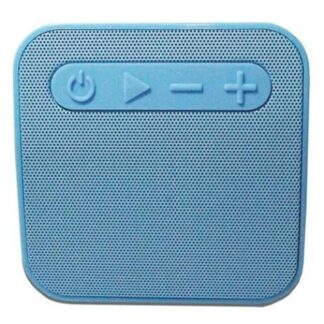 BOCINA INALAMBRICA HIGHLINK COLOR AZUL RADIO FM LECTOR USB LECTOR MICRO SD BATERIA RECARGABLE PORTATIL LIGERA