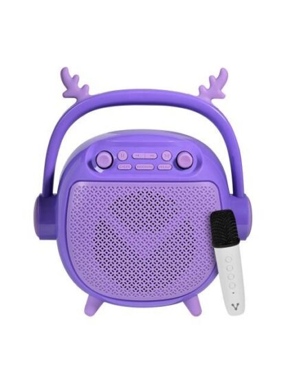 BOCINA VORAGO BSP205 BLUETOOTH - MSD - USB - 3.5MM MICROFONO CON MODOS DE VOZ COLOR PURPURA