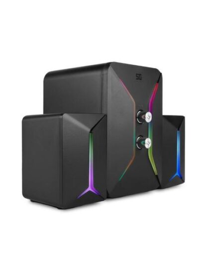 BOCINA VORAGO START THE GAME 2.1 ALAMBRICO USB 3.5MM NEGRO - RGB SPK-250