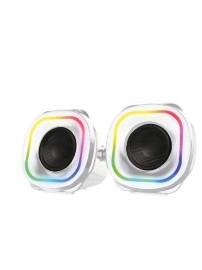 BOCINAS 2.0 GAMER GLIMM QUAD BG555 BALAM RUSH CONEXION BLUETOOTH-AUXILIAR CONTROLADOR TOUCH ILUMINACION LED 3 MODOS 10W RMS. SONIDO ESTEREO ALIMENTACIO
