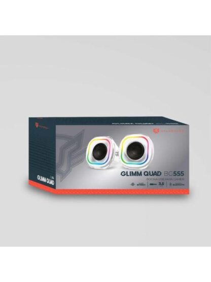 BOCINAS 2.0 GAMER GLIMM QUAD BG555 BALAM RUSH CONEXION BLUETOOTH-AUXILIAR CONTROLADOR TOUCH ILUMINACION LED 3 MODOS 10W RMS. SONIDO ESTEREO ALIMENTACIO - Image 4