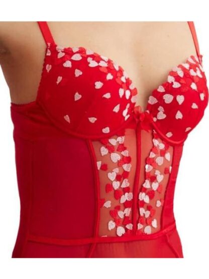 BODY CORAZONES BORDADOS ROJO LOVE TO LOUNGE - Image 6