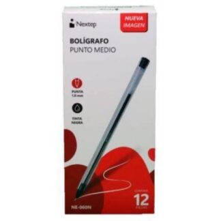BOLIGRAFO NEXTEP NE060N 1000 0.0 COLOR AZUL 1MM C-12 BARRIL TRASPARENTE CONTENIDO POR MASTER 120 PIEZAS